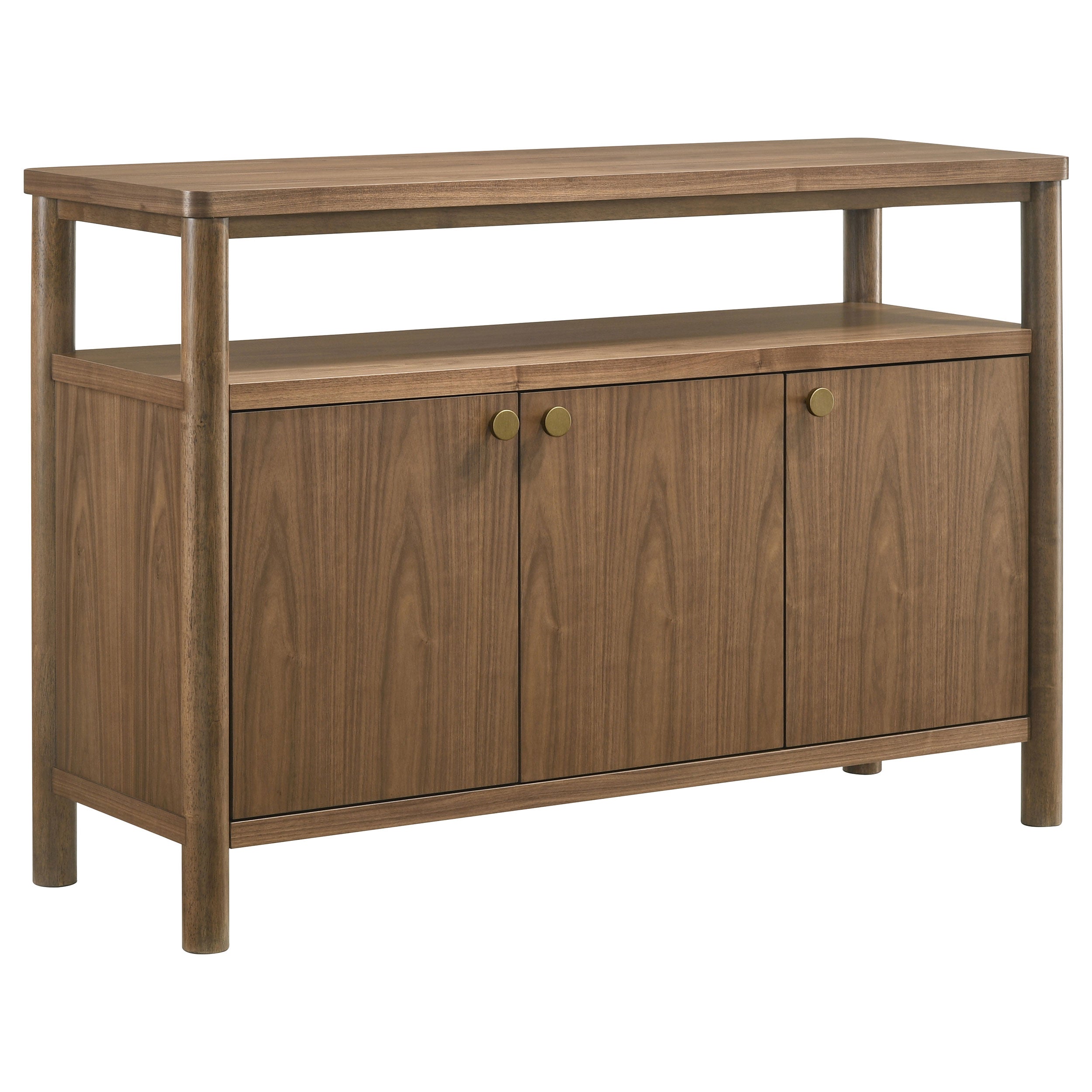 Tampa Furniture Outlet - Coaster - Crestmore 52-inch Dining Cabinet Sideboard Buffet Walnut - 108575