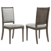 Tampa Furniture Outlet - Coaster - Onslow Upholstered Dining Side Chair Dark Brown (Set of 2) - 108622