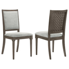 Tampa Furniture Outlet - Coaster - Onslow Upholstered Dining Side Chair Dark Brown (Set of 2) - 108622