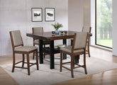 Tampa Furniture Outlet - Coaster - Patterson 5-piece Counter Height Dining Set Mango Oak - 108888-S5