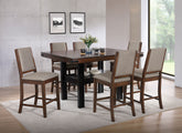 Tampa Furniture Outlet - Coaster - Patterson 7-piece Counter Height Dining Set Mango Oak - 108888-S7