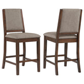 Tampa Furniture Outlet - Coaster - Patterson Upholstered Counter Chair Mango Oak (Set of 2) - 108889