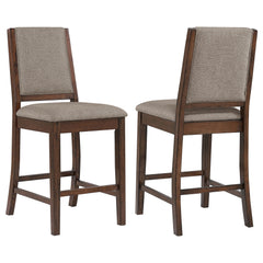 Tampa Furniture Outlet - Coaster - Patterson Upholstered Counter Chair Mango Oak (Set of 2) - 108889