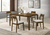 Tampa Furniture Outlet - Coaster - Almonte 5-piece 59-inch Rectangular Dining Set Dark Brown - 108921-S5