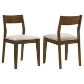 Tampa Furniture Outlet - Coaster - Almonte Dining Chair Upholstered Seat Dark Brown (Set of 2) - 108922