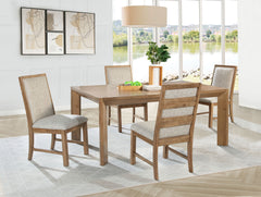 Tampa Furniture Outlet - Coaster - Bruner 5-piece 72-inch Rectangular Dining Set Natural Brown - 109101-S5