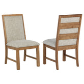 Tampa Furniture Outlet - Coaster - Bruner Upholstered Side Chair Natural Brown (Set of 2) - 109102