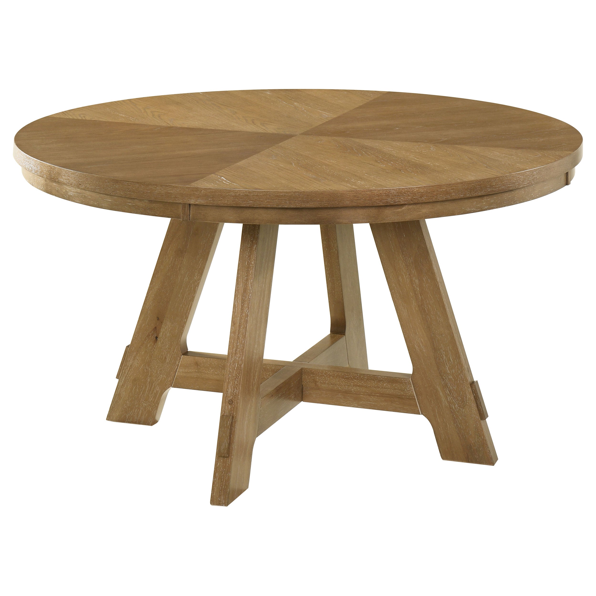 Tampa Furniture Outlet - Coaster - Danvers Round 54-inch Wood Dining Table Brown Oak - 109150