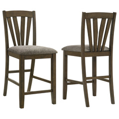 Tampa Furniture Outlet - Coaster - Canfield Counter Height Dining Side Chair Brown (Set of 2) - 109179