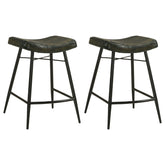 Tampa Furniture Outlet - Coaster - Bayu Leather Upholstered Counter Stool Espresso (Set of 2) - 109258