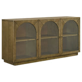 Tampa Furniture Outlet - Coaster - Castlewood 71-inch Dining Sideboard Buffet Server Brown Oak - 109355