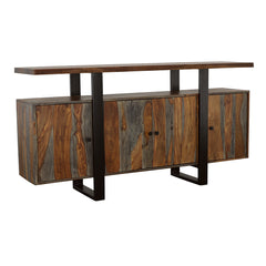 Tampa Furniture Outlet - Coaster - Ditman 4-door Solid Wood Sideboard Buffet Grey Sheesham - 110185