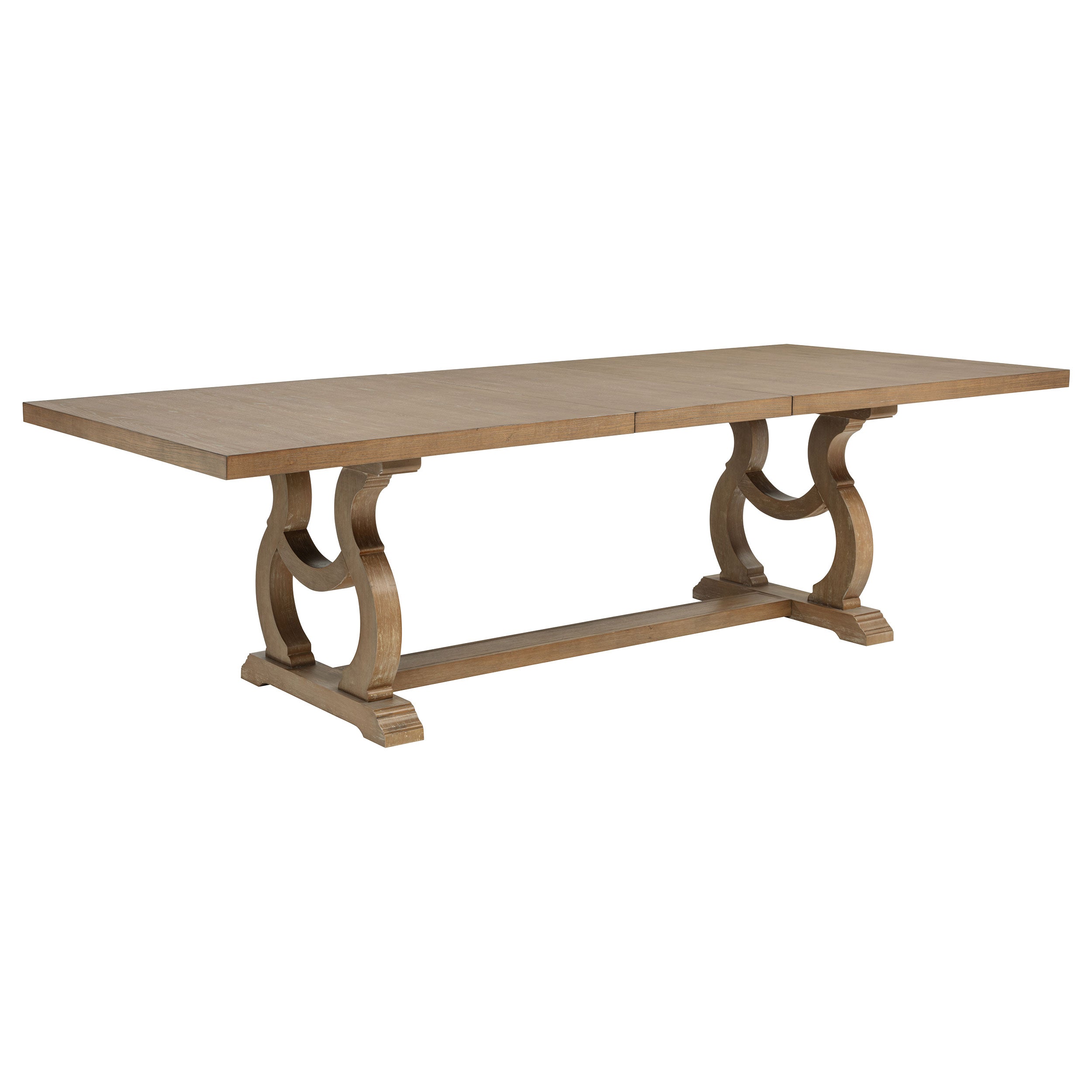 Tampa Furniture Outlet - Coaster - Brockway 104-inch Extension Leaf Dining Table Barley Brown - 110291