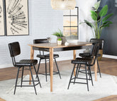 Tampa Furniture Outlet - Coaster - Partridge 5-piece Counter Dining Set Sheesham and Espresso - 110578-S5E
