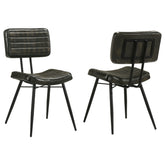 Tampa Furniture Outlet - Coaster - Misty Leather Upholstered Dining Chair Espresso (Set of 2) - 110652