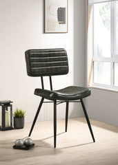 Misty Leather Upholstered Dining Chair Espresso (Set of 2)