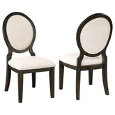 Tampa Furniture Outlet - Coaster - Twyla Oval Back Dining Side Chair Dark Cocoa (Set of 2) - 115102