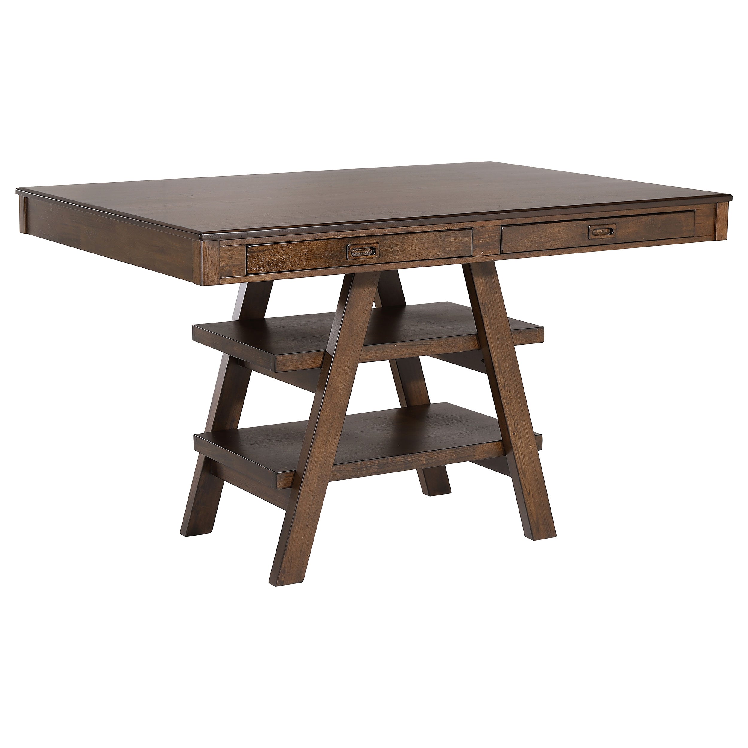Tampa Furniture Outlet - Coaster - Dewey Rectangular 60-inch Counter Height Dining Table Walnut - 115208