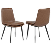 Tampa Furniture Outlet - Coaster - Ortega Upholstered Dining Side Chair Coffee (Set of 2) - 115472