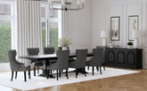 Tampa Furniture Outlet - Coaster - Florence 9-piece 126-inch Extension Dining Table Set Grey - 115531-S9G