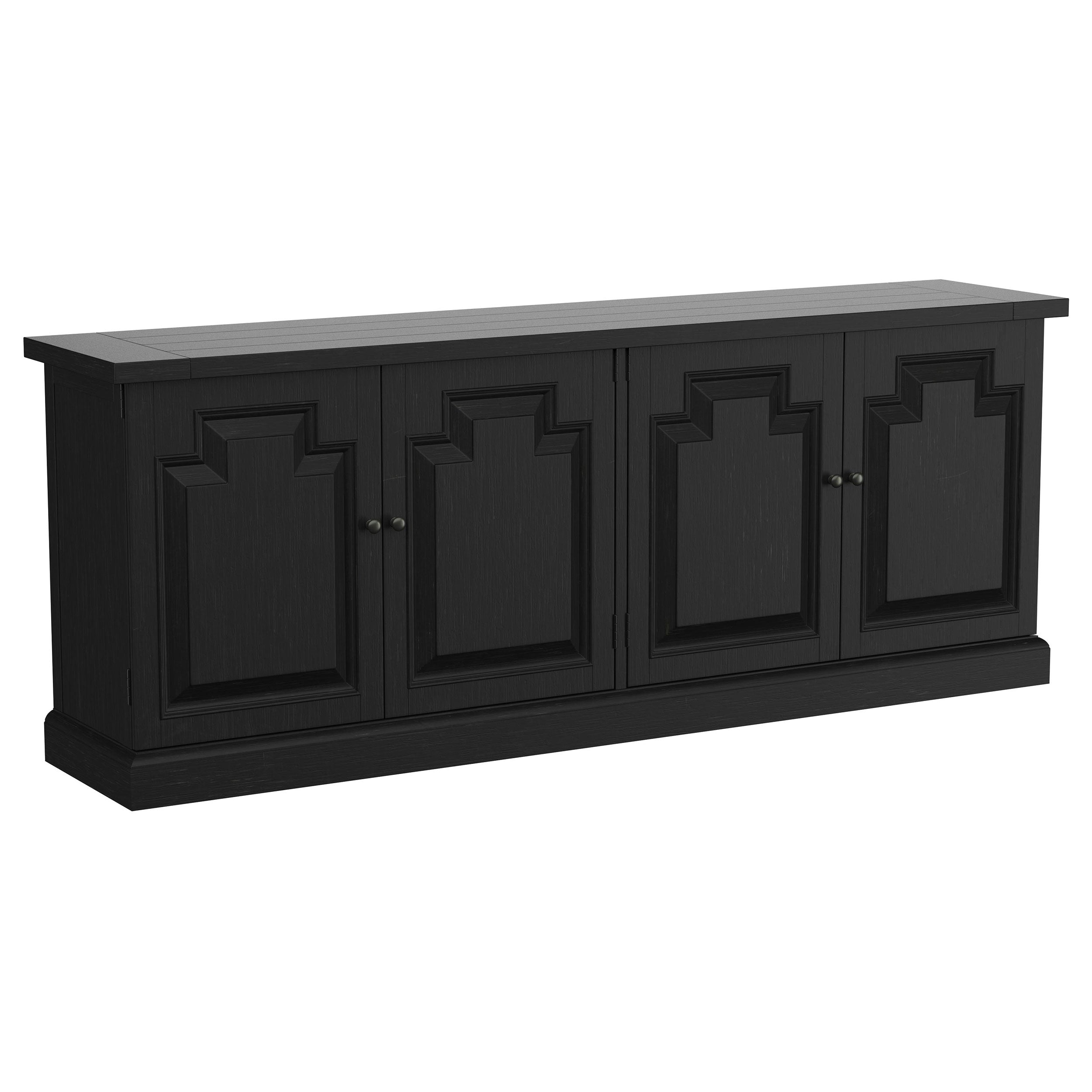 Tampa Furniture Outlet - Coaster - Florence 4-door Dining Sideboard Buffet Distressed Black - 115535
