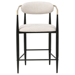 Tina Fabric Upholstered Counter Chair Beige (Set of 2)