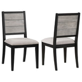 Tampa Furniture Outlet - Coaster - Elodie Wood Dining Side Chair Grey and Black (Set of 2) - 121222