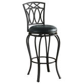 Tampa Furniture Outlet - Coaster - Adamsville Upholstered Swivel Bar Stool Black - 122060