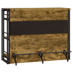 Tampa Furniture Outlet - Coaster - Renaldi 3-shelf Home Bar Wine Cabinet Rustic Nutmeg - 130071
