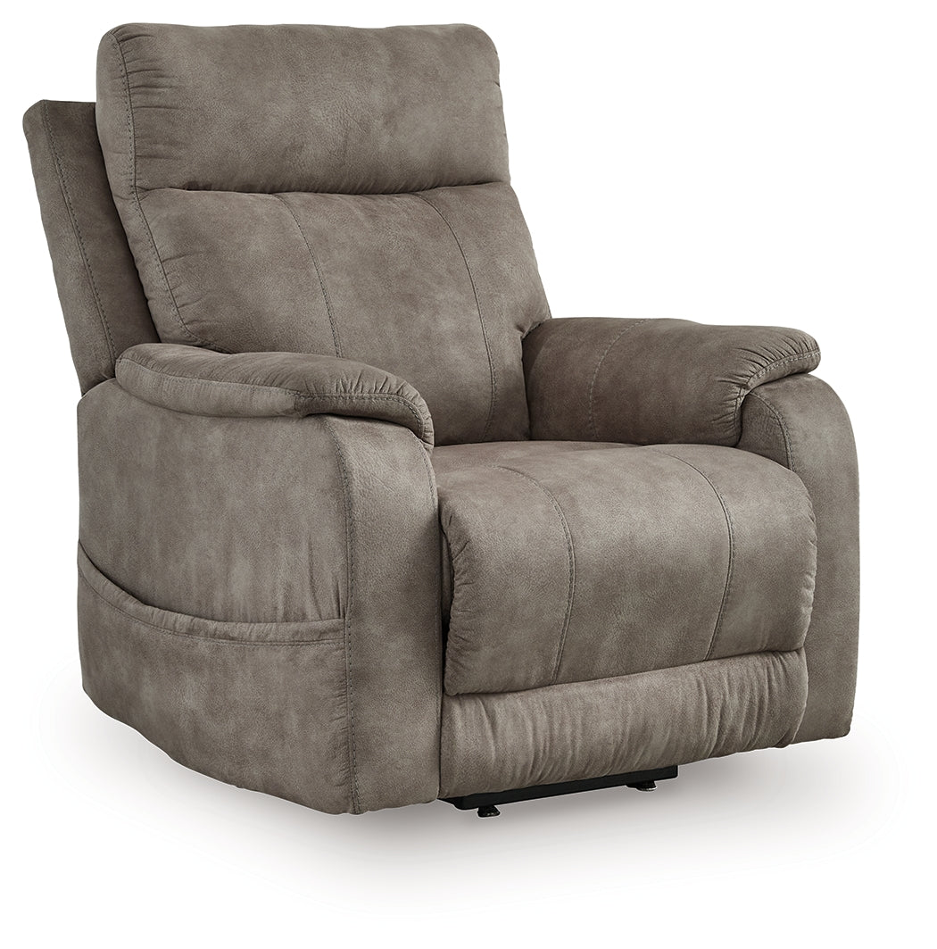 Tampa Furniture Outlet Lutz - Ashley Furniture - Crestmeade Living Room - Power Lift Recliner / Fossil - 1350312