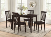 Tampa Furniture Outlet - Coaster - Gomez 5-piece Rectangular Dining Table Set Cappuccino - 150152