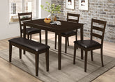 Tampa Furniture Outlet - Coaster - Guillen 5-piece Rectangular Dining Table Set Cappuccino - 150232