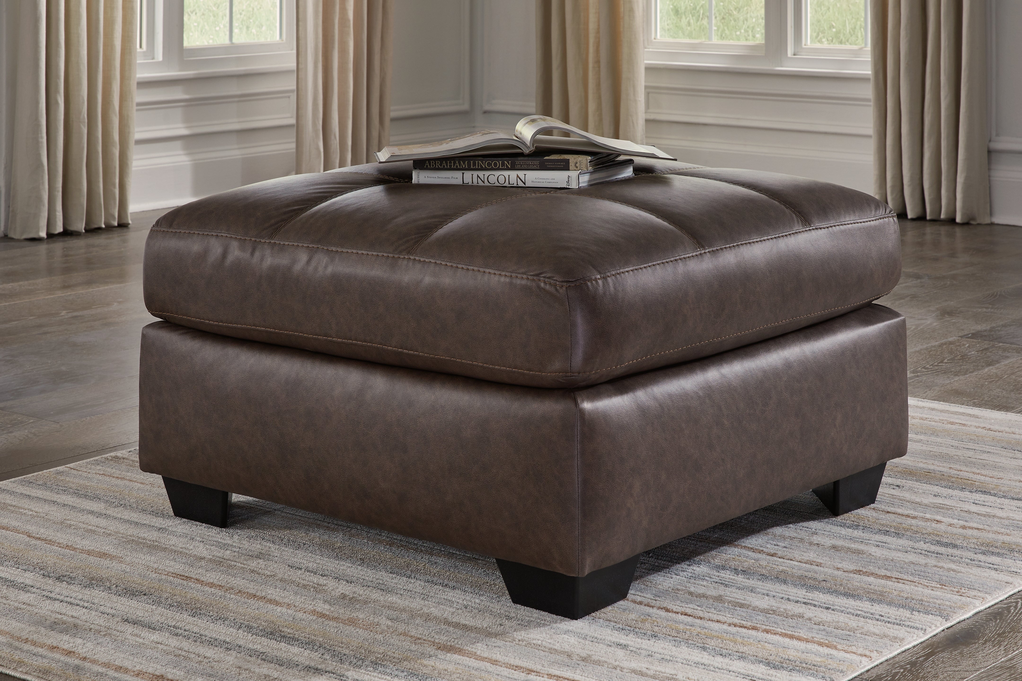 Tampa Furniture Outlet Lutz - Ashley Furniture - Barlin Mills Living Room - Oversized Accent Ottoman / Umber - 1700308