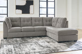 Tampa Furniture Outlet Lutz - Ashley Furniture - Lanelly Sectional - LAF 2-Piece Sectional with Chaise / Alloy - 17504S1