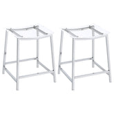 Tampa Furniture Outlet - Coaster - Jovani Acrylic Backless Counter Stool Chrome (Set of 2) - 182358