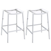 Tampa Furniture Outlet - Coaster - Jovani Acrylic Backless Bar Stool Chrome (Set of 2) - 182359