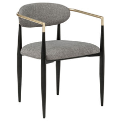 Bradbury Fabric Upholstered Dining Arm Chair Grey (Set of 2)