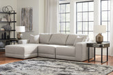 Tampa Furniture Outlet Lutz - Ashley Furniture - Next-Gen Gaucho Sectional - RAF 3-Piece Sectional Sofa with Chaise / Gray - 18304S1