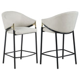 Tampa Furniture Outlet - Coaster - Chadwick Fabric Upholstered Counter Chair Beige (Set of 2) - 183436