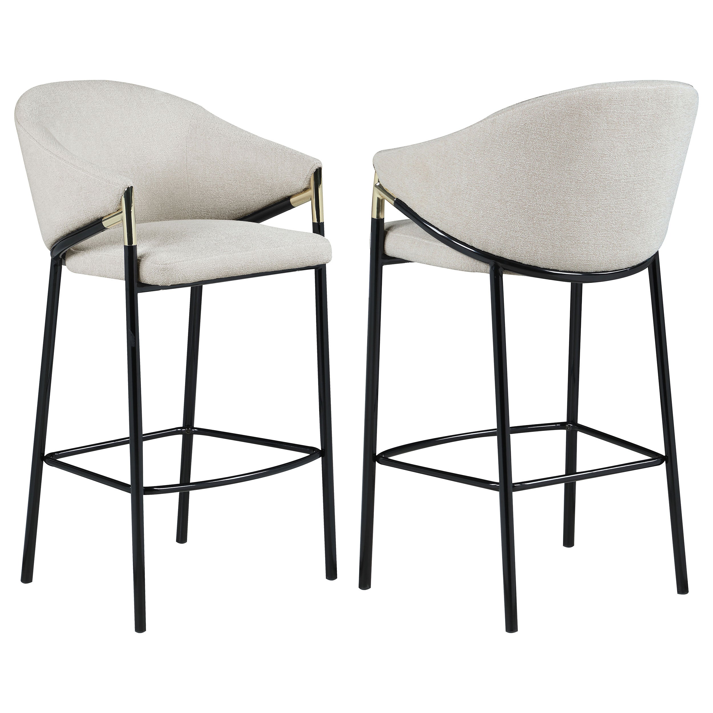 Tampa Furniture Outlet - Coaster - Chadwick Fabric Upholstered Bar Chair Beige (Set of 2) - 183437
