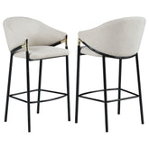 Tampa Furniture Outlet - Coaster - Chadwick Fabric Upholstered Bar Chair Beige (Set of 2) - 183437