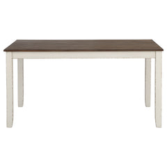 Fortress 7-piece Rectangular Dining Set Vintage Vanilla