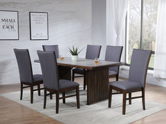 Tampa Furniture Outlet - Coaster - Sherwood 7-piece Rectangular Dining Table Set Brown - 193591-S7