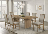 Tampa Furniture Outlet - Coaster - Adina 7-piece Extension Dining Set Distressed Light Brown - 193611-S7