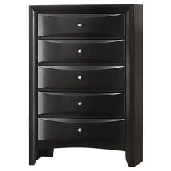 Tampa Furniture Outlet - Coaster - Briana 5-drawer Bedroom Chest Black - 200705