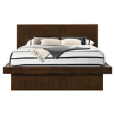 Tampa Furniture Outlet - Coaster - Jessica Wood Queen LED Panel Bed Cappuccino - 200711Q