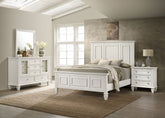 Tampa Furniture Outlet - Coaster - Sandy Beach 4-piece Eastern King Bedroom Set Cream White - 201301KEN-S4