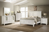 Tampa Furniture Outlet - Coaster - Sandy Beach 5-piece Eastern King Bedroom Set Cream White - 201301KEN-S5