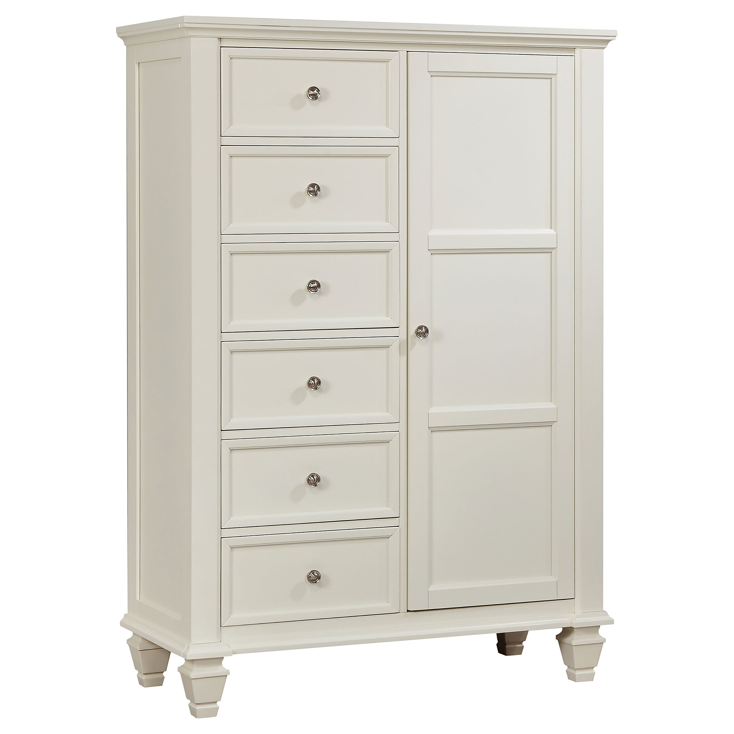 Tampa Furniture Outlet - Coaster - Sandy Beach 8-drawer Door Chest Cream White - 201308