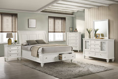 Tampa Furniture Outlet - Coaster - Sandy Beach 5-piece Queen Bedroom Set Cream White - 201309Q-S5